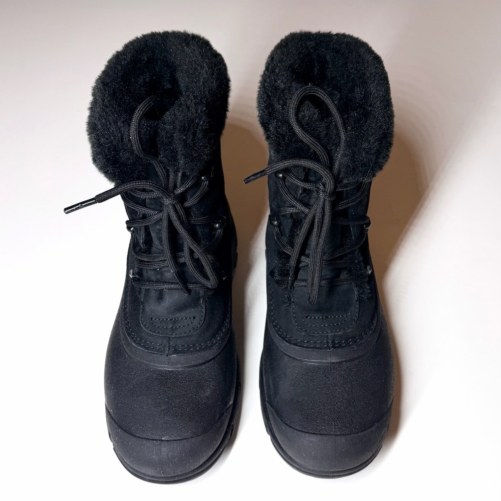 Sorel Women’s Snow Angel Faux Fur Detail Waterproof Boots Black Size- 8 - Picture 2 of 10